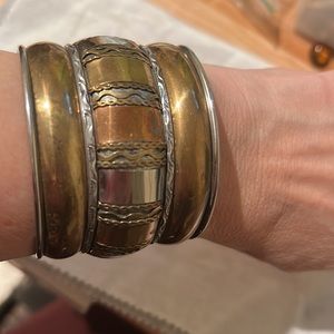 Vintage Brass Copper & Silver Cuff😍